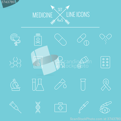 Image of Medicine icon set.