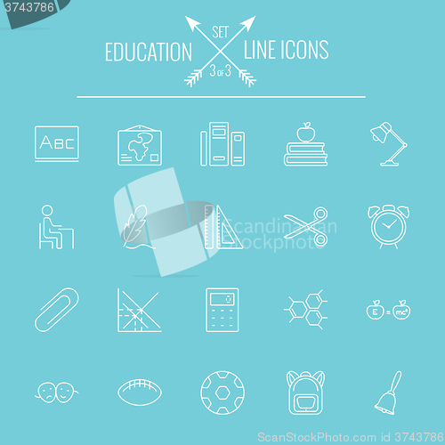 Image of Education icon set.