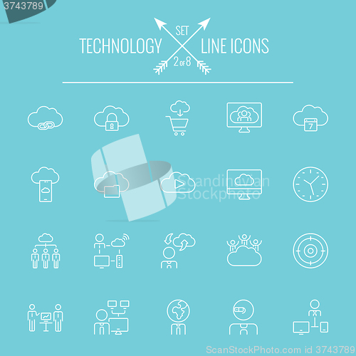 Image of Technology icon set.