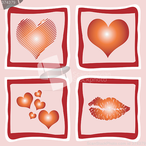 Image of hearts and lips