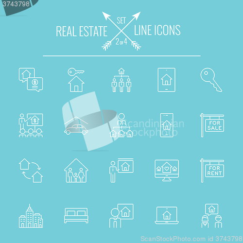 Image of Real estate icon set.