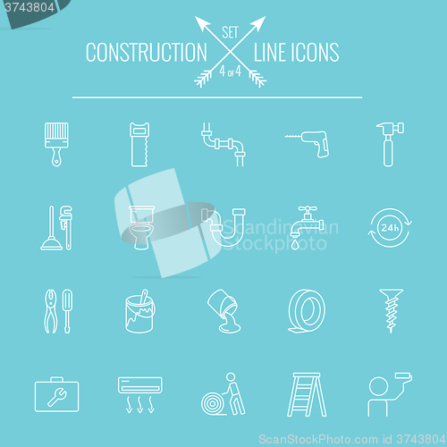 Image of Construction icon set.