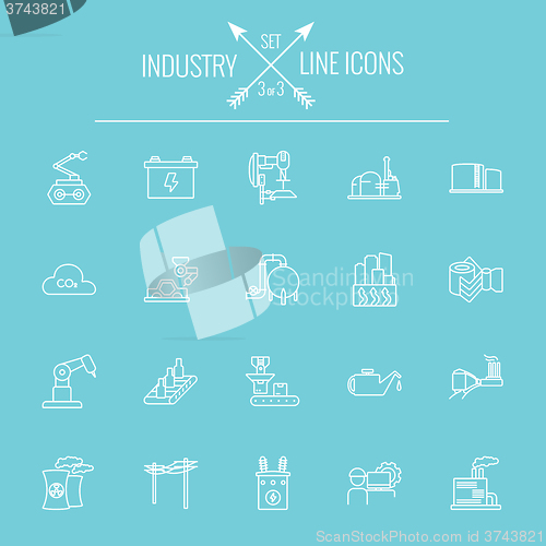 Image of Industry icon set.