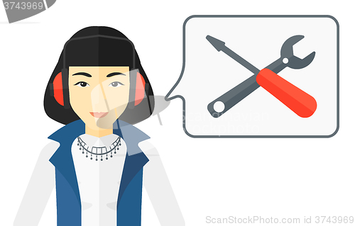 Image of Operator of technical support.