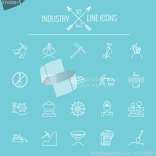 Image of Industry icon set.