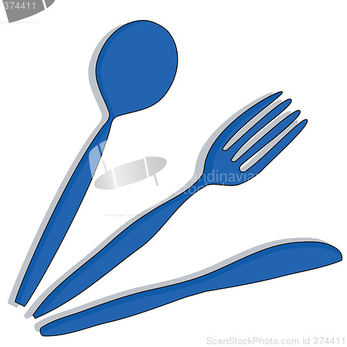 Image of knife, fork and spoon