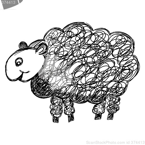 Image of Sheep Illustration