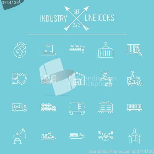 Image of Industry icon set.