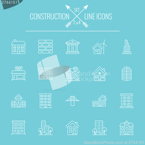 Image of Construction icon set.