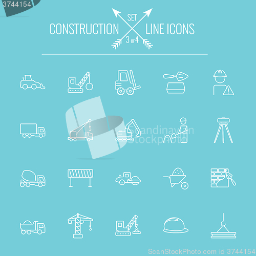 Image of Construction icon set.