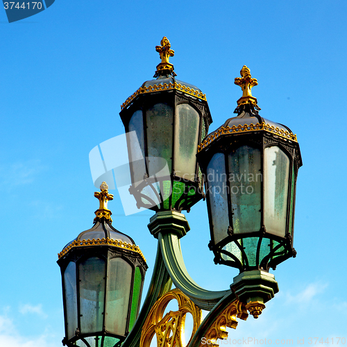 Image of europe in the sky of london lantern and abstract illumination