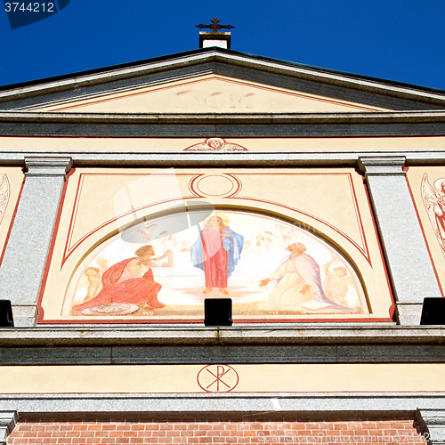 Image of old architecture in italy europe milan religion and sunlight