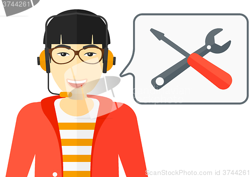 Image of Operator of technical support.