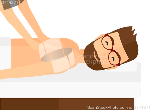 Image of Man recieving massage.