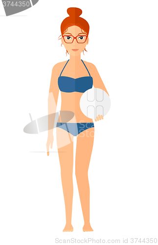 Image of Beach volleyball player.