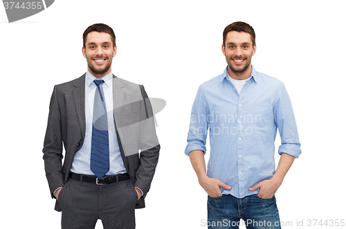 Image of same man in different style clothes