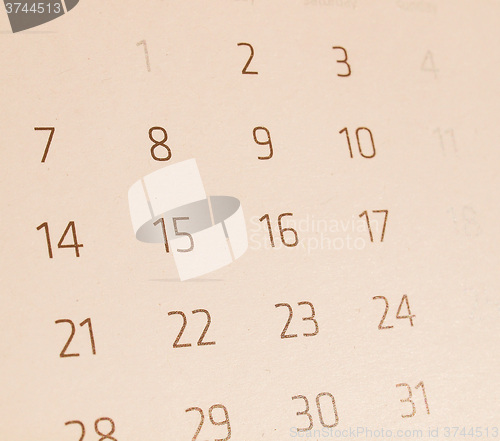 Image of  Calendar page vintage