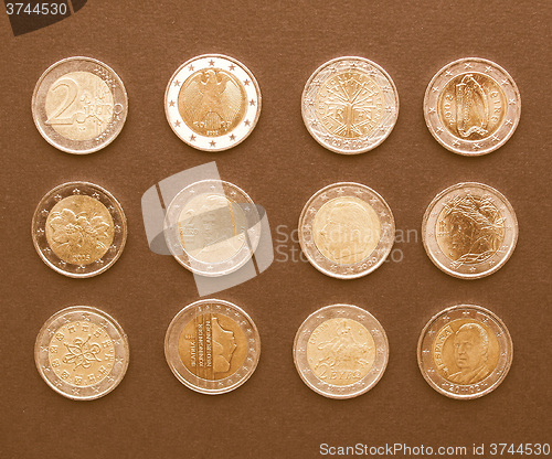 Image of  Euro coins vintage