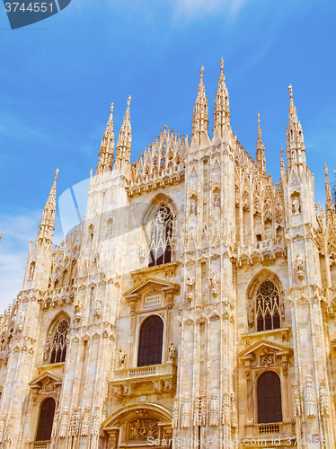 Image of Retro look Milan cathedral