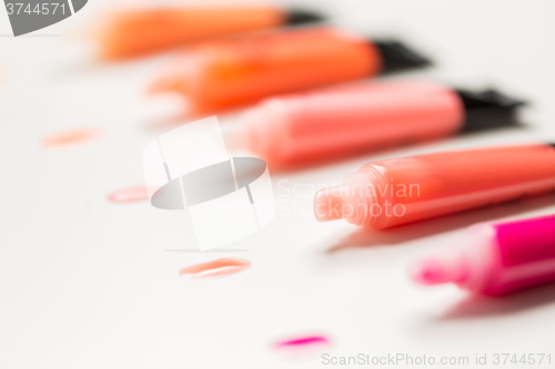 Image of close up of lip gloss tubes