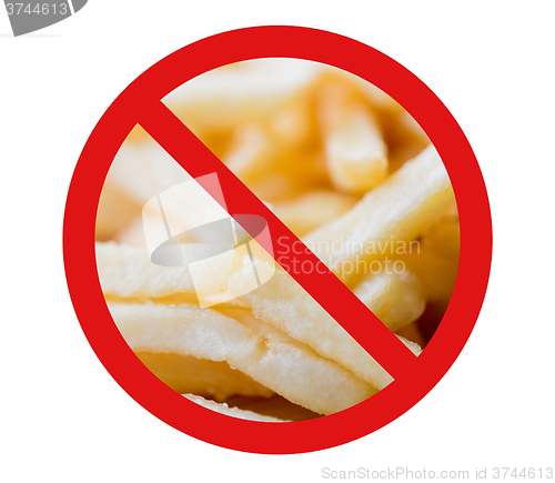 Image of close up of french fries behind no symbol
