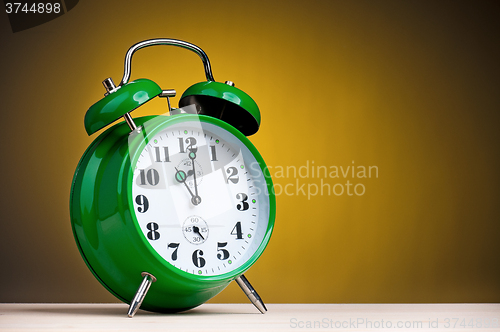 Image of Big green alarm clock 