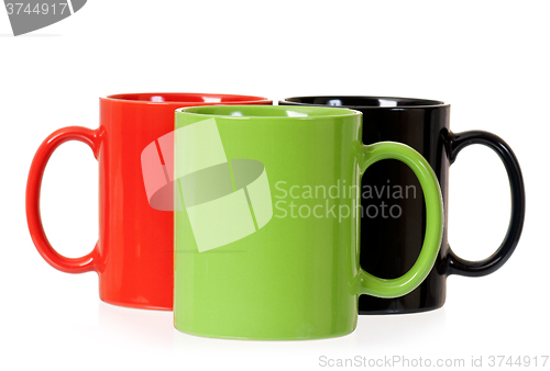 Image of Three mugs for coffee or tea