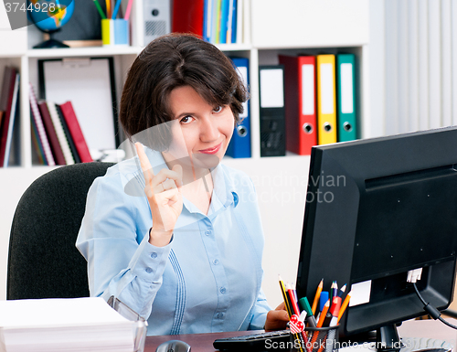 Image of Business woman at workplace 