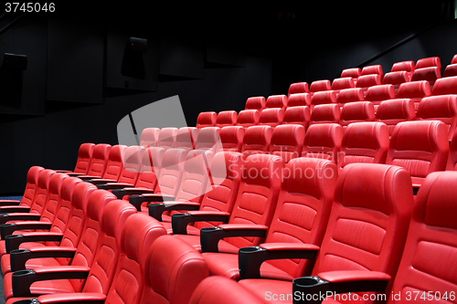 Image of movie theater empty auditorium with seats