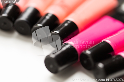 Image of close up of lip gloss tubes