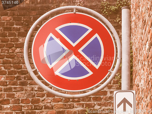 Image of  No parking sign vintage