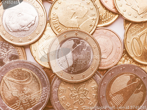 Image of  Euro coins vintage