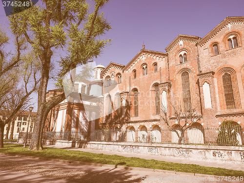 Image of Sant Eustorgio church Milan vintage