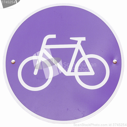 Image of  Bike lane sign vintage