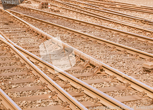 Image of  Railway railroad tracks vintage