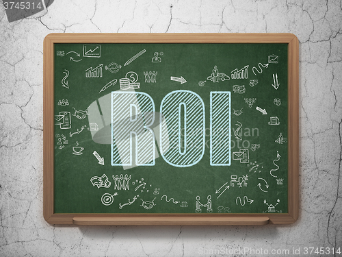 Image of Business concept: ROI on School Board background