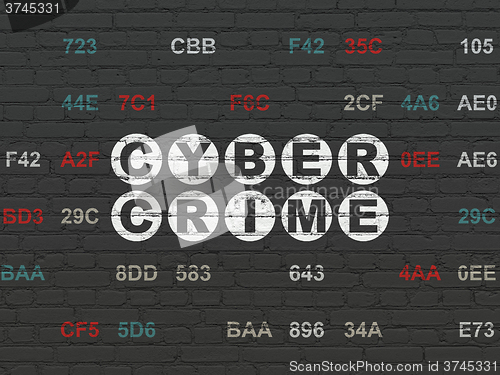 Image of Protection concept: Cyber Crime on wall background