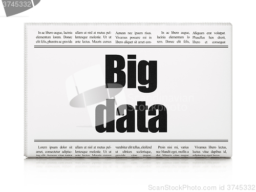 Image of Data concept: newspaper headline Big Data