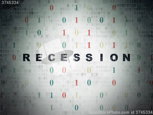Image of Business concept: Recession on Digital Paper background