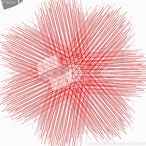 Image of red pattern on white