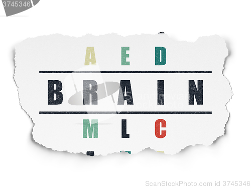 Image of Medicine concept: Brain in Crossword Puzzle