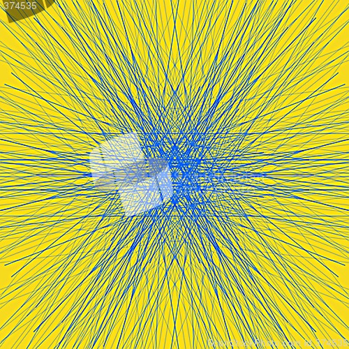 Image of blue pattern on yellow