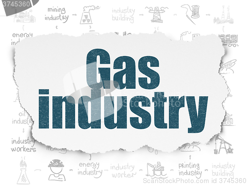 Image of Manufacuring concept: Gas Industry on Torn Paper background