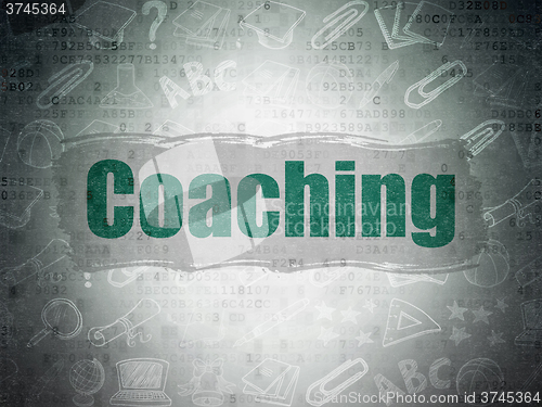Image of Studying concept: Coaching on Digital Paper background