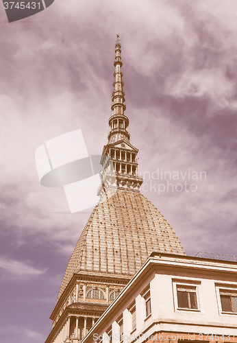 Image of Retro looking Mole Antonelliana Turin