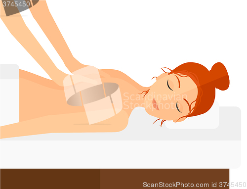 Image of Woman recieving massage.