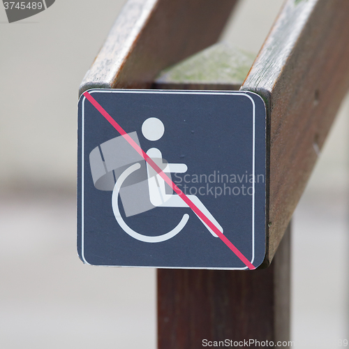 Image of Disabled sign, handicapped person icon