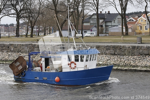 Image of Blue fishingboat