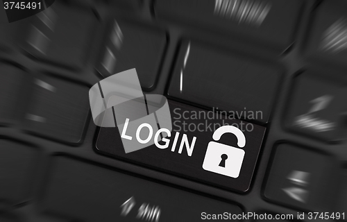 Image of Black login button