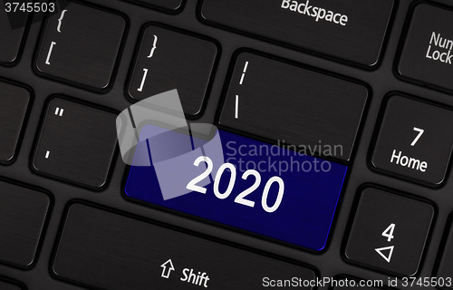 Image of Blue button 2020